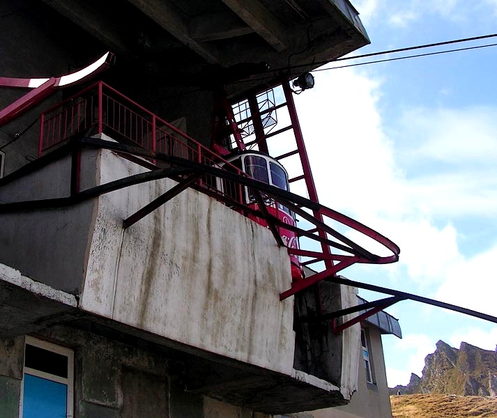 Upper station of the cable car