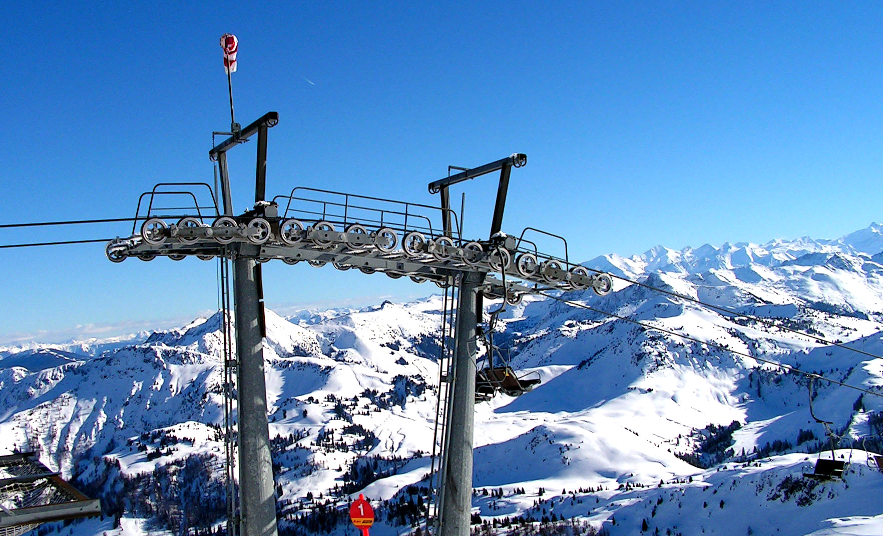 Sessellift auf Kitzbüheler Horn Spitze