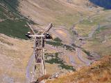 Transfagarascher Hochstrasse von obere Station der Seilbahn