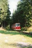 Standseilbahn nach Hrebienok nah unten Station in Stary Smokovec in die Slowakei.
