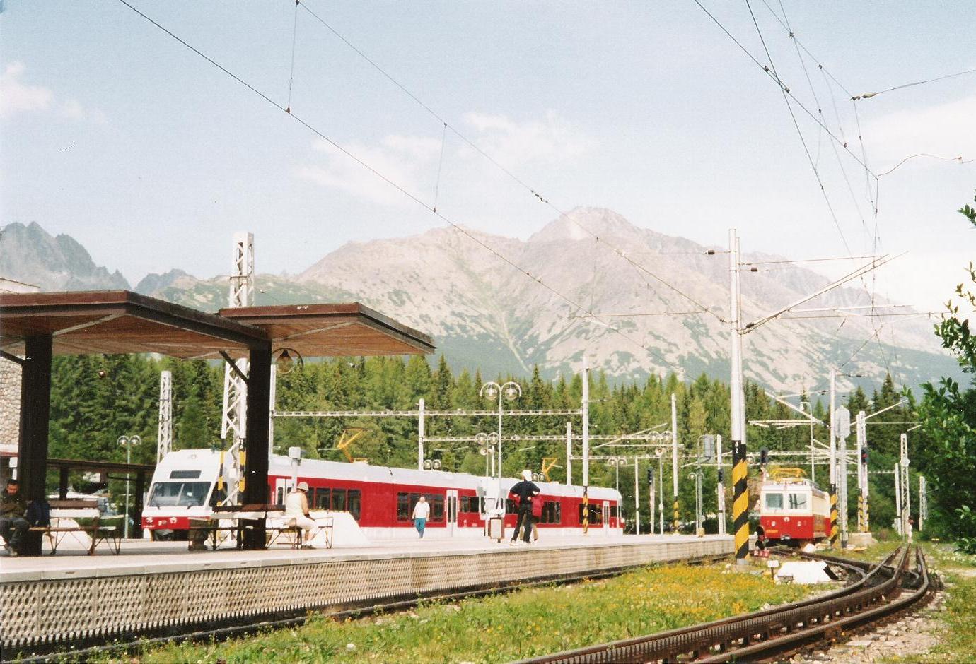 Tatra Zug Station in Strbske Pleso (Slowakei).