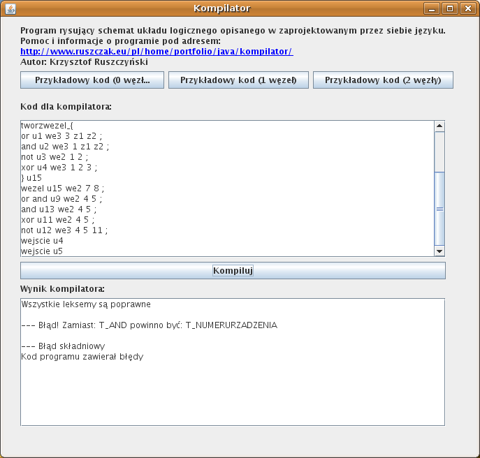 Syntax error found by program (in line: or and u9 we2 4 5 ; - double declaration of gate)
